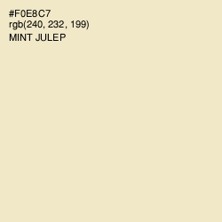 #F0E8C7 - Mint Julep Color Image